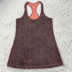 🔥$SALE$🔥 Lululemon Cool Racerback Bubbles Sunny Coral Deep Coal